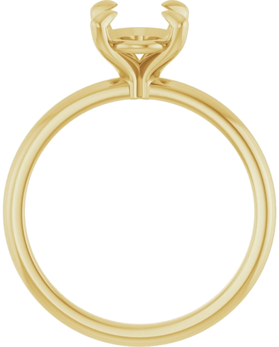 14K Yellow  9x7 mm Oval Solitaire Engagement Ring Mounting (2)