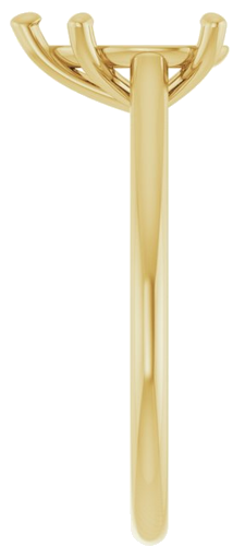 Sužadėtuvių Žiedas „Accented Infinity-Inspired“ 14k yellow gold Pear 10mm x 7mm (4)