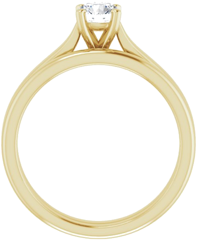 Sužadėtuvių Žiedas 10k yellow gold Round 4.8mm (7)