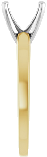 Sužadėtuvių Žiedas „Solitaire“ 585 Baltojo Ir Geltonojo Aukso Oval 9mm x 7mm (4)