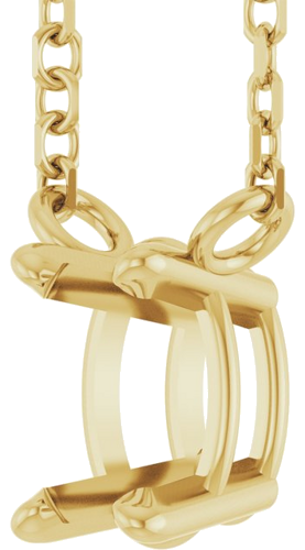 Pakabukas „Solitaire“ 14k yellow gold Oval 6mm x 4mm (2)