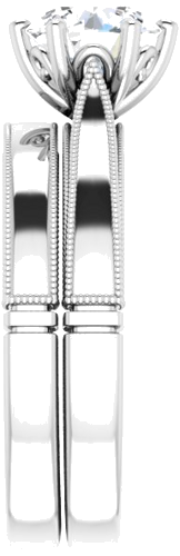 Sužadėtuvių Žiedas „Solitaire“ 950 Platinos Round 7mm (9)