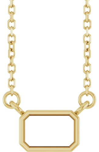 Pakabukas „Solitaire“ 14k yellow gold Emerald 6mm x 4mm (1)