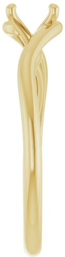 Sužadėtuvių Žiedas „Bypass“ 14k yellow gold Round 5.2mm (4)