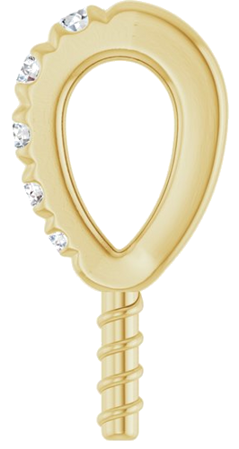 Pakabukas „Accented Pearl“ 14k yellow gold Pearl 5mm x 5.5mm (3)