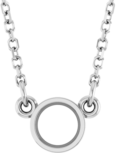 Pakabukas „Bezel-Set Solitaire Birthstone“ 585 Baltojo Aukso Round 4.1mm (1)