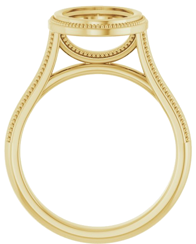 Sužadėtuvių Žiedas „Bezel-Set Solitaire“ 10k yellow gold Oval 10mm x 8mm (2)