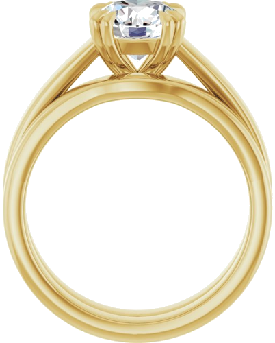 Sužadėtuvių Žiedas „Solitaire“ 585 Geltonojo Aukso Round 7.4mm (7)