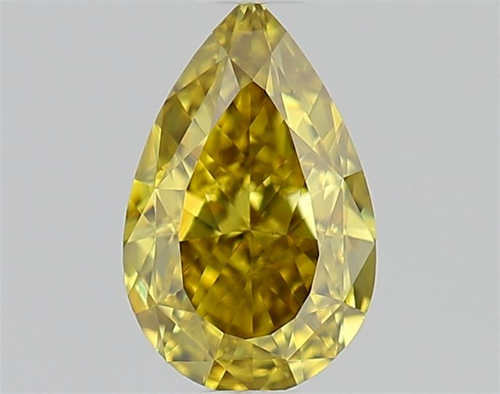 0.66 carat Fancy Deep Brownish Greenish Yellow-VS2 Natūralus Pear Deimantas (1)