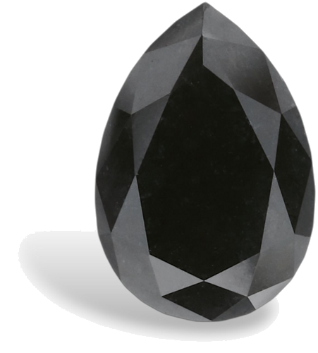 1.37 carat Fancy Black-VVS2 Natūralus Pear Deimantas (1)