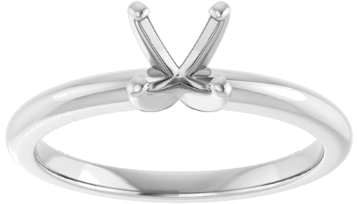 Sužadėtuvių Žiedas „Solitaire“ 585 Baltojo Aukso Round 5.8mm (3)