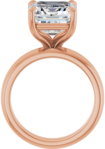 Sužadėtuvių Žiedas „Claw-Prong“ 14k rose gold Emerald 12mm x 10mm (7)