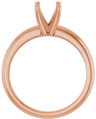 Sužadėtuvių Žiedas „Solitaire“ 585 Rožinis Aukso Round 6.5mm (2)