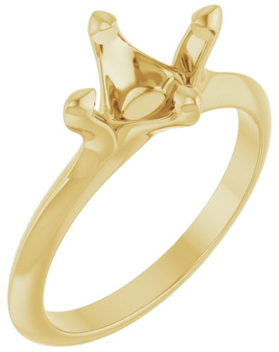 Sužadėtuvių Žiedas „Claw-Prong Solitaire“ 14k yellow gold Oval 9mm x 7mm (1)