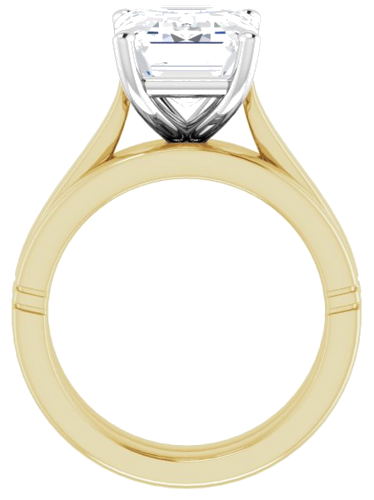 Sužadėtuvių Žiedas „Solitaire“ 585 Baltojo Ir Geltonojo Aukso Emerald 11mm x 9mm (7)