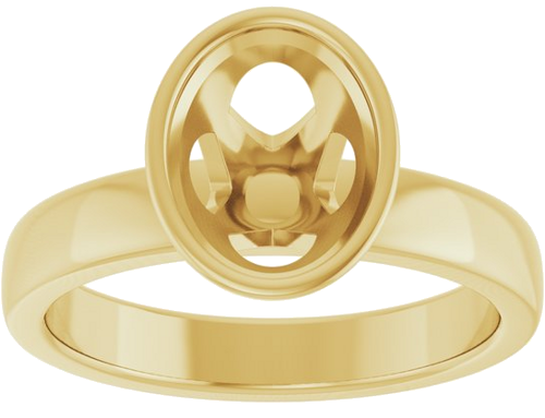 Sužadėtuvių Žiedas „Bezel-Set Solitaire“ 14k yellow gold Oval 9mm x 7mm (3)