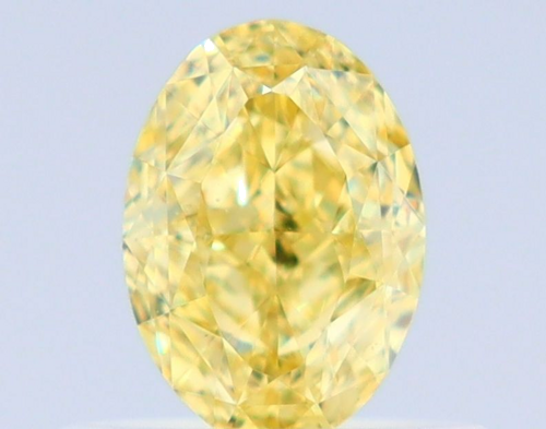 0.51 carat Fancy Intense Yellow-VS2 Natūralus Oval Deimantas (1)