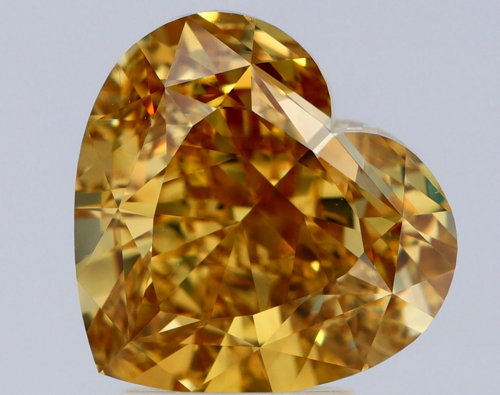 5.0 carat Fancy Deep Yellow-VS2 Natūralus Heart Deimantas (1)