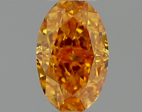 0.23 carat Fancy Vivid Yellowish Orange-VS2 Natūralus Oval Deimantas (1)