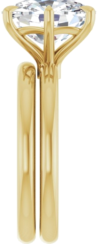 Sužadėtuvių Žiedas „Solitaire“ 14k yellow gold Elongated Cushion 11mm x 9mm (9)