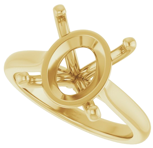 Sužadėtuvių Žiedas 14k yellow gold Oval 13mm x 11mm (5)