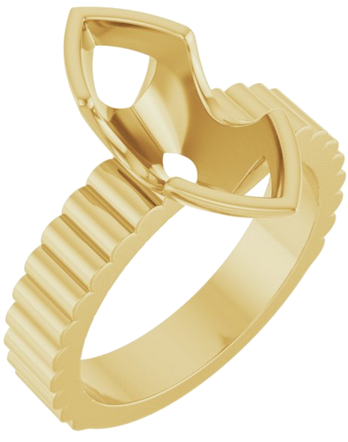 Sužadėtuvių Žiedas „Half-Bezel Solitaire“ 14k yellow gold Marquise 15mm x 7mm (1)