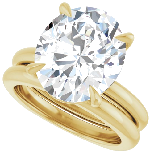 Sužadėtuvių Žiedas „Claw-Prong Euro Shank“ 14k yellow gold Oval 13mm x 11mm (10)