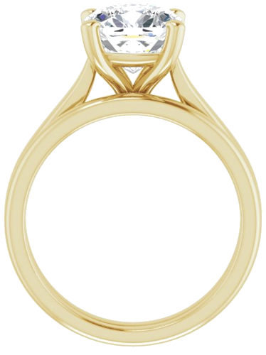 Sužadėtuvių Žiedas „Solitaire“ 585 Geltonojo Aukso Cushion 8mm (7)