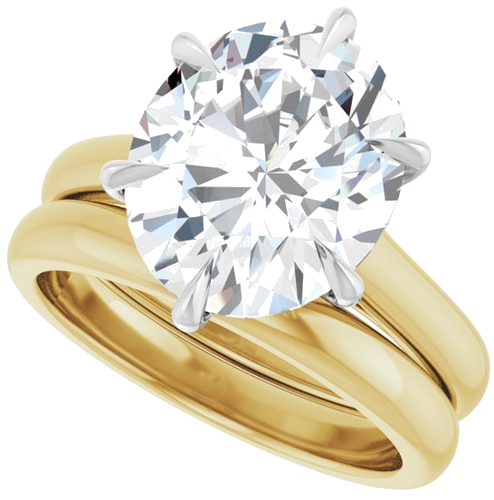 Sužadėtuvių Žiedas „Claw-Prong“ 14k yellow/white gold Oval 12mm x 10mm (10)