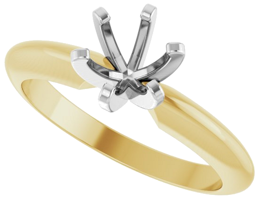 Sužadėtuvių Žiedas „Solitaire“ 14k yellow/white gold Round 5.5mm (5)