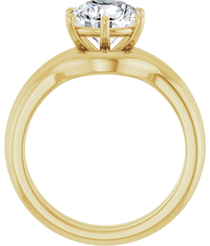 Sužadėtuvių Žiedas 14k yellow gold Round 8.2mm (7)