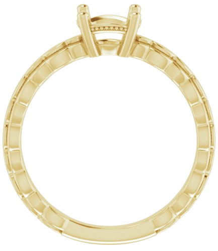 14K Yellow 6.5 mm Round Solitaire Engagement Ring Mounting (2)
