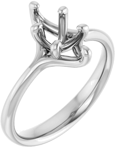 Sužadėtuvių Žiedas „Solitaire“ 10k white gold Marquise 10mm x 5mm (1)