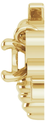 Pakabukas „Bee“ 14k yellow gold Oval 4mm x 3mm (3)