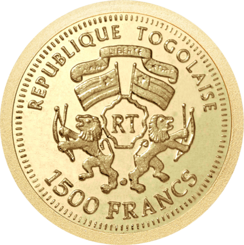 2006 Mozart 250th Anniversary Togo 1500 Francs Gold Coin (2)