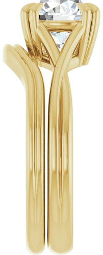 Sužadėtuvių Žiedas „Solitaire“ 585 Geltonojo Aukso Round 8mm (9)