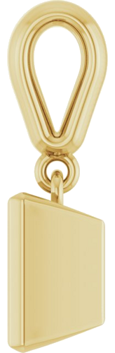 Pakabukas „Bezel-Set Charm“ 18k yellow gold Square 6mm (3)