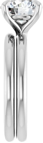 Sužadėtuvių Žiedas „Solitaire“ 950 Platinos Round 8mm (9)