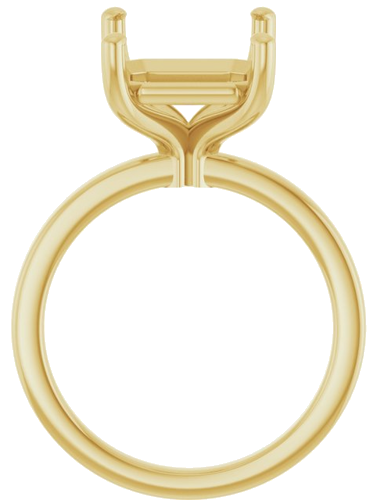 Sužadėtuvių Žiedas „Solitaire“ 14k yellow gold Emerald 12mm x 10mm (2)