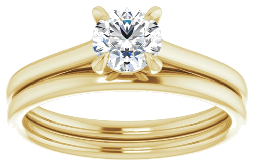 Sužadėtuvių Žiedas „Claw-Prong Solitaire“ 10k yellow gold Round 5.2mm (8)