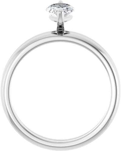 Sužadėtuvių Žiedas „Solitaire“ 14k white gold Marquise 10mm x 5mm (7)