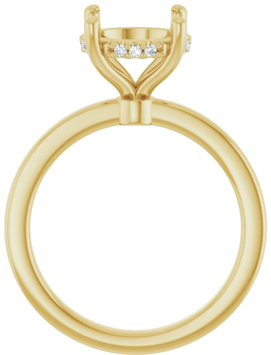 Sužadėtuvių Žiedas „Hidden Halo-Style“ 14k yellow gold Round 9.4mm (2)