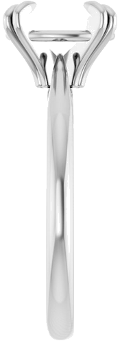 14K White 9 x 7 mm Oval Engagement Ring Mounting (4)