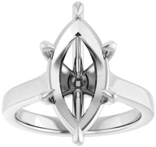 Sužadėtuvių Žiedas „Claw-Prong“ 14k white gold Marquise 16mm x 8mm (3)