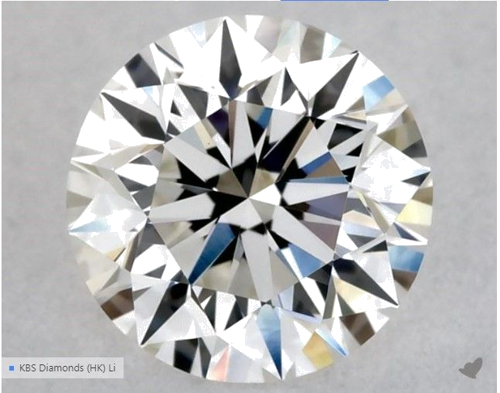 0.51 carat G-VVS2 Excellent cut Natūralus Round Deimantas (1)