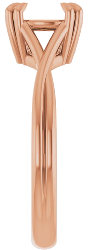 Sužadėtuvių Žiedas „Double Claw-Prong Solitaire Criss-Cross“ 14k rose gold Round 8mm (4)