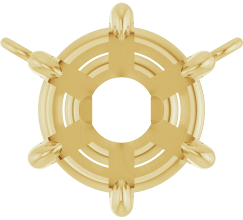 Pakabukas „Solitaire“ 14k yellow gold Round 8mm (1)