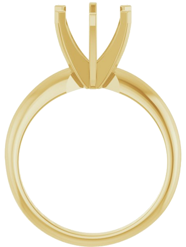 14K Yellow 7.8-8.6 mm Round 6-Prong Solitaire Ring Mounting (2)