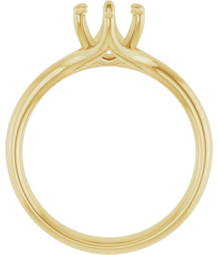 18K Yellow 8x6 mm Oval Engagement Ring Mounting (2)