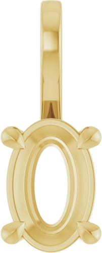 Pakabukas „Solitaire“ 14k yellow gold Oval 6mm x 4mm (1)